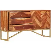 vidaXL Dressoir HoningBruin 160 x 30 x 80 cm Massief Acacia Hout