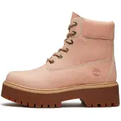 Timberland Veterlaarzen 'TB0A5THXA8M1 STONE STREET 6 INCH LACE UP BOOT LIGHT PINK FULL GRAIN' pastelroze