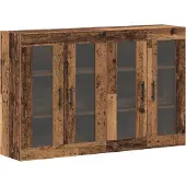 vidaXL Wandkasten 2 st Oud hout 69,5 x 34 x 90 cm Bewerkt hout