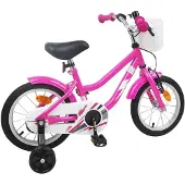 vidaXL Kinderfiets 16 Inch voor 4-6 jaar oud Donkerroze