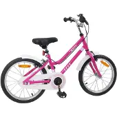 vidaXL Kinderfiets, 18 inch, geschikt voor kinderen van 5-7 jaar, roze en wit