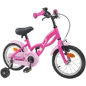 vidaXL Kinderfiets 14 Inch voor 3-5 jaar oud Donkerroze