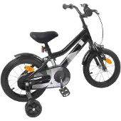 vidaXL Kinderfiets, 14 inch, geschikt voor kinderen van 3-5 jaar, zwart