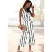 LASCANA Jumpsuit zwart / wit