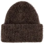 Pieces Pcbera Wollen Muts Dames Bruin ONE SIZE