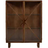 Woood Kella Kast 2-Deurs - Mango Hout - Naturel - 132x100x44