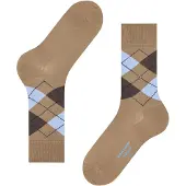 Burlington Manchester gedessineerd katoen sokken heren beige - maat 46-50