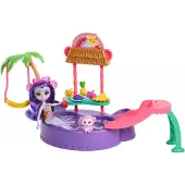 Enchantimals Sunshine Island Monkey With Pool And Accessories Mini Doll Roze Kinderen