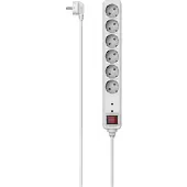 Hama verdeelstuk met 6 stopcontacten en overspanningsbeveiliging. Stroomkabel met Schuko-stekker - 1,4 meter, maximale belasting 3680 Watt, 3x1,5mm² aderdoorsnede