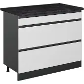 Vicco Keukenonderkast R-Line Wit/Antraciet 100 cm antraciet werkblad, Model 71567