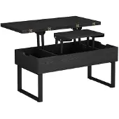 Vicco Salontafel Lifty Zwart 100 x 50 cm met liftfunctie, Model 57891