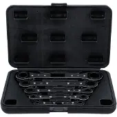 Bgs Ratschen-Ringschlüssel-Satz, gerade, umschaltbar SW 6 x 8 - 19 x 22 mm 5-tlg.