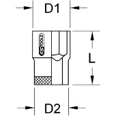 Ks Tools 9653813 9653813 Zeskant Dopsleutelinzetstuk 13 mm 13 mm 3/8 (10 mm)