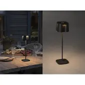 Gnosjö Konstsmide 7818-750 Nice schwarz LED-tafellamp voor buiten 2.5 W Warmwit Zwart