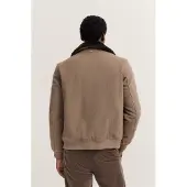 Bugatti Herren Wollen blouson met afneembare kraag van imitatiebont