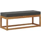 vidaXL Buiten Stoolbench Massief Acacia Hout Natuurlijk en Antraciet