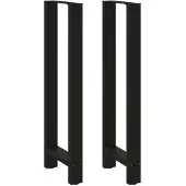 vidaXL Bartafelpoten 2 st 50x(110-111) cm staal zwart