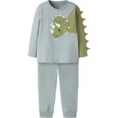 Name it Nachtkledij 'NMMRaloq' duifblauw / olijfgroen / zwart / offwhite