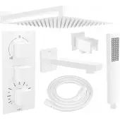 Mexen Cube DR02 inbouw bad-doucheset met een 30 regendouche, wit - 77503DR0230-20
