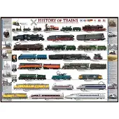 Eurographics Puzzel, Geschiedenis van Treinen, Spoorwegen, 500 stukjes, 68 x 48 cm, 6500-0251