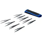 Bgs roestvrijstalen pincettenset 9-delig - 74413