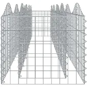 vidaXL Gabionen verhoogde plantenbak met boogvormig ontwerp, 400x50x50 cm, verzinkt staal