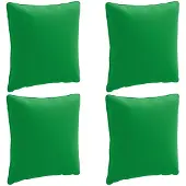 vidaXL Rugkussen PUTTEN 4 st 100% Polyester Groen 40 x 40 x 15 cm