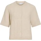 Vila Gebreid vest 'VILiga' beige
