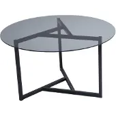 Skye Decor , Trio salontafel / gerookt gehard glas S402F, Salontafels, Rookkleur, Metaal, 75 x 42 x 75 cm