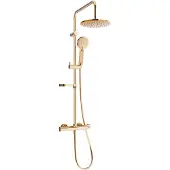 Mexen KX40 opbouw doucheset met regendouche en thermostatische kraan, roségoud - 771504091-60