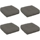 vidaXL 4-Piece Zitkussens VIANEN 4 st 100% Polyester Grijs