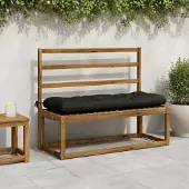 vidaXL Bankkussen VIANEN 100% Polyester Zwart 110 x 40 x 12 cm