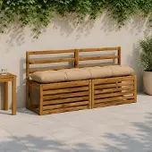 vidaXL Bankkussen VIANEN 100% Polyester Zand 140 x 30 x 12 cm