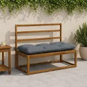 vidaXL Bankkussen VIANEN 100% Polyester Blauw 110 x 50 x 12 cm