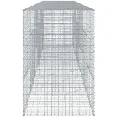 vidaXL Gabion met deksel, 600x100x150 cm, verzinkt staal