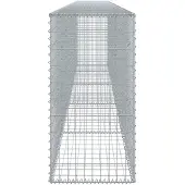 vidaXL Gabion met deksel, 500x50x100 cm, verzinkt staal