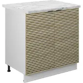Vicco Wastafelkast Fame-Line Eiken paneel 80 cm , WB Marmer, Model 51437