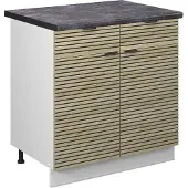 Vicco Keukenonderkast Fame-Line Eiken paneel 80 cm , WB Antraciet, Model 51439