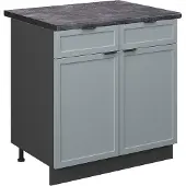 Vicco Keukenonderkast Fame-Line Licht blauw-grijs 80 cm , WB Antraciet, Model 50667