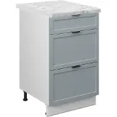 Vicco Keukenonderkast Fame-Line Licht blauw-grijs 50 cm , WB Marmer, Model 50984