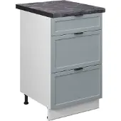 Vicco Keukenonderkast Fame-Line Licht blauw-grijs 50 cm , WB Antraciet, Model 50982
