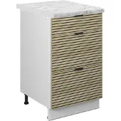 Vicco Keukenonderkast Fame-Line Eiken paneel 50 cm , WB Marmer, Model 51472