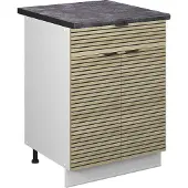 Vicco Keukenonderkast Fame-Line Eiken paneel 60 cm met lade, WB Antraciet, Model 51402