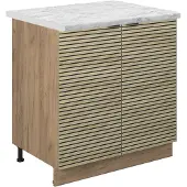 Vicco Wastafelkast Fame-Line Eiken paneel 80 cm , WB Marmer, Model 51370