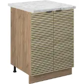 Vicco Keukenonderkast Fame-Line Eiken paneel 60 cm , WB Marmer, Model 51358