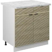 Vicco Keukenonderkast Fame-Line Eiken paneel 80 cm , WB Marmer, Model 51441
