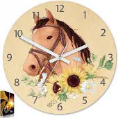 ModernClock Stille Kinderkamer Wandklok Paard 30cm - Decoratief & Modern