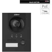 Dahua VTO2202F-P-S3 Zwart, buitenpost, IP en 2-draads, 160gr camera, PoE