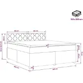 vidaXL - Boxspringbed - met - matras - met - hoofdeinde - Taupe - 160 - x - 200 - cm - Stof