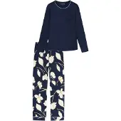 Schiesser Pyjama 'Comfort Nightwear' donkerblauw